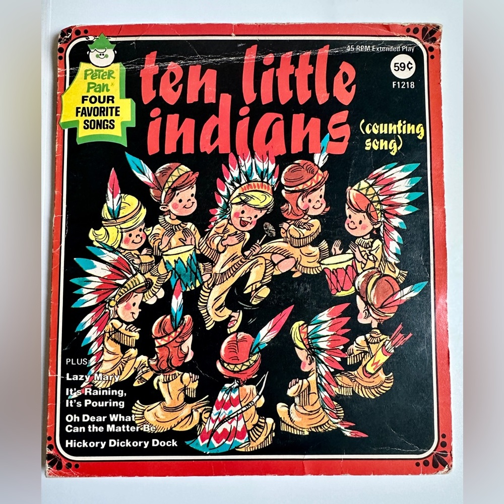 Vintage Peter Pan Book and Record Set - Ten Little Indians